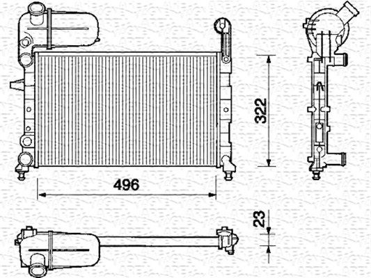 MAGNETI MARELLI Radiators, Motora dzesēšanas sistēma 350213105000
